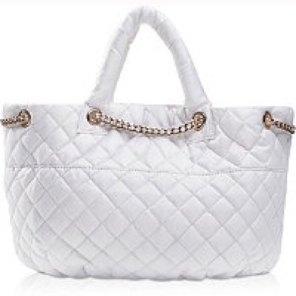 NWT White Ariana Grande Quilted Tote